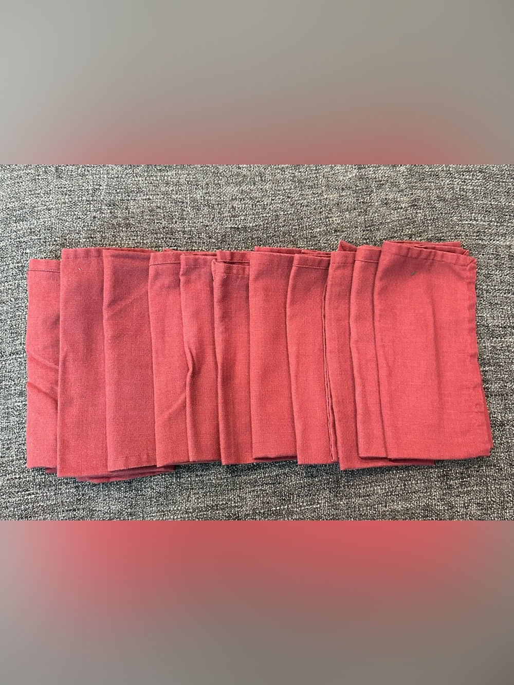 Bakers & Chefs • set of 12 maroon cloth napkins